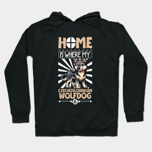 Home is with my Czechoslovakian Wolfdog Hoodie